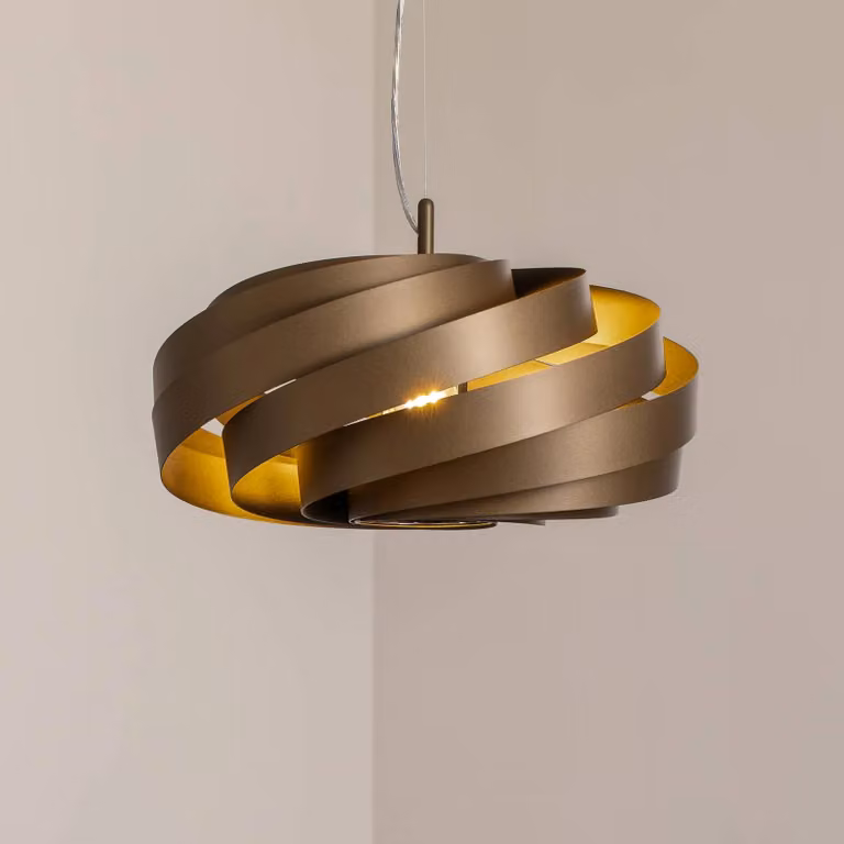 Lampada a sospensione Vento Domiluce, dimmerabile, Marrone / Ruggine, Soggiorno / Sala da pranzo, Metallo, Moderno, Lampada a sospensione