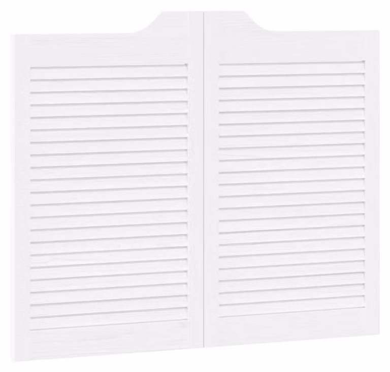 Porte Swing Bianco 80 x 50 cm Legno Massello di Pino