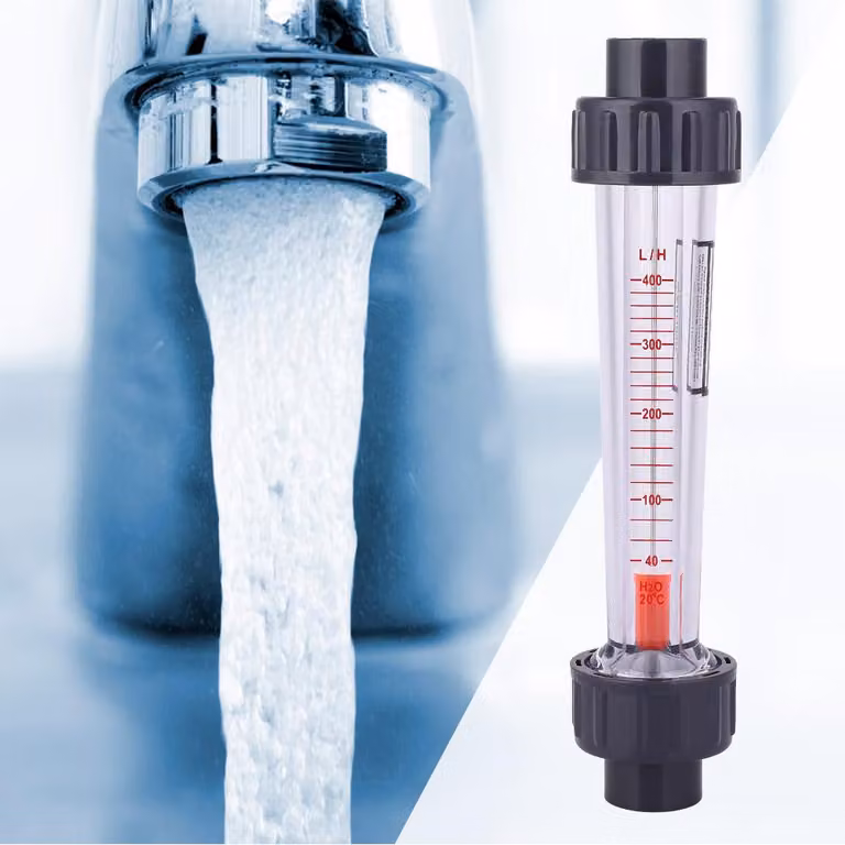 Misuratore di portata per tubi in plastica LZB-15(D), misuratore di portata per liquidi, alta precisione, resistente agli alcali, resistente agli acidi, portata da 40 a 400 l/h