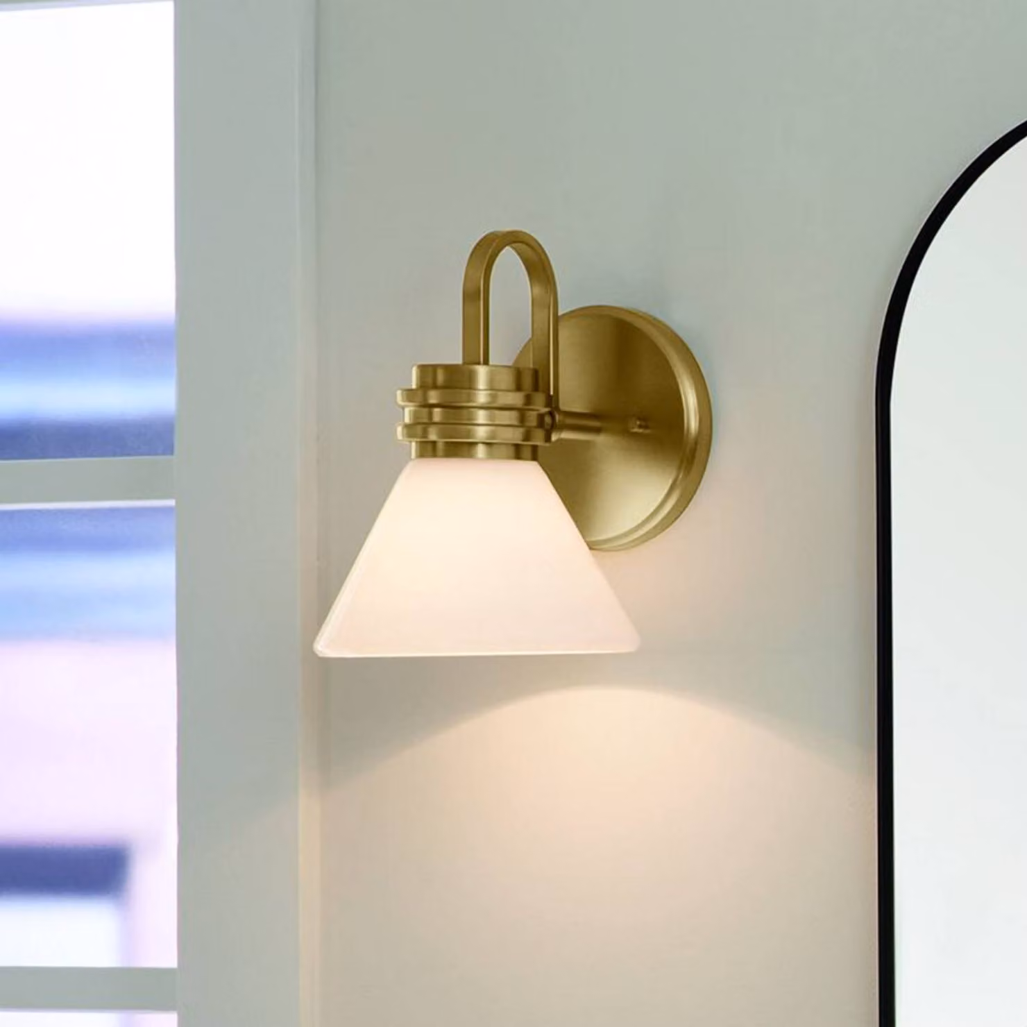 KICHLER Applique da parete Farum 1, dimmerabile, Bronzo / Ottone antico, Bagno, Metallo, Applique