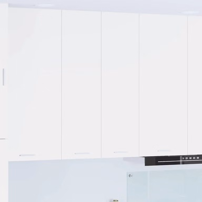 Armadio pensile da cucina moderno vidaXL Bianco con ante a battente e ripiani interni in MDF L: 60 cm, P: 31 cm, H: 100 cm