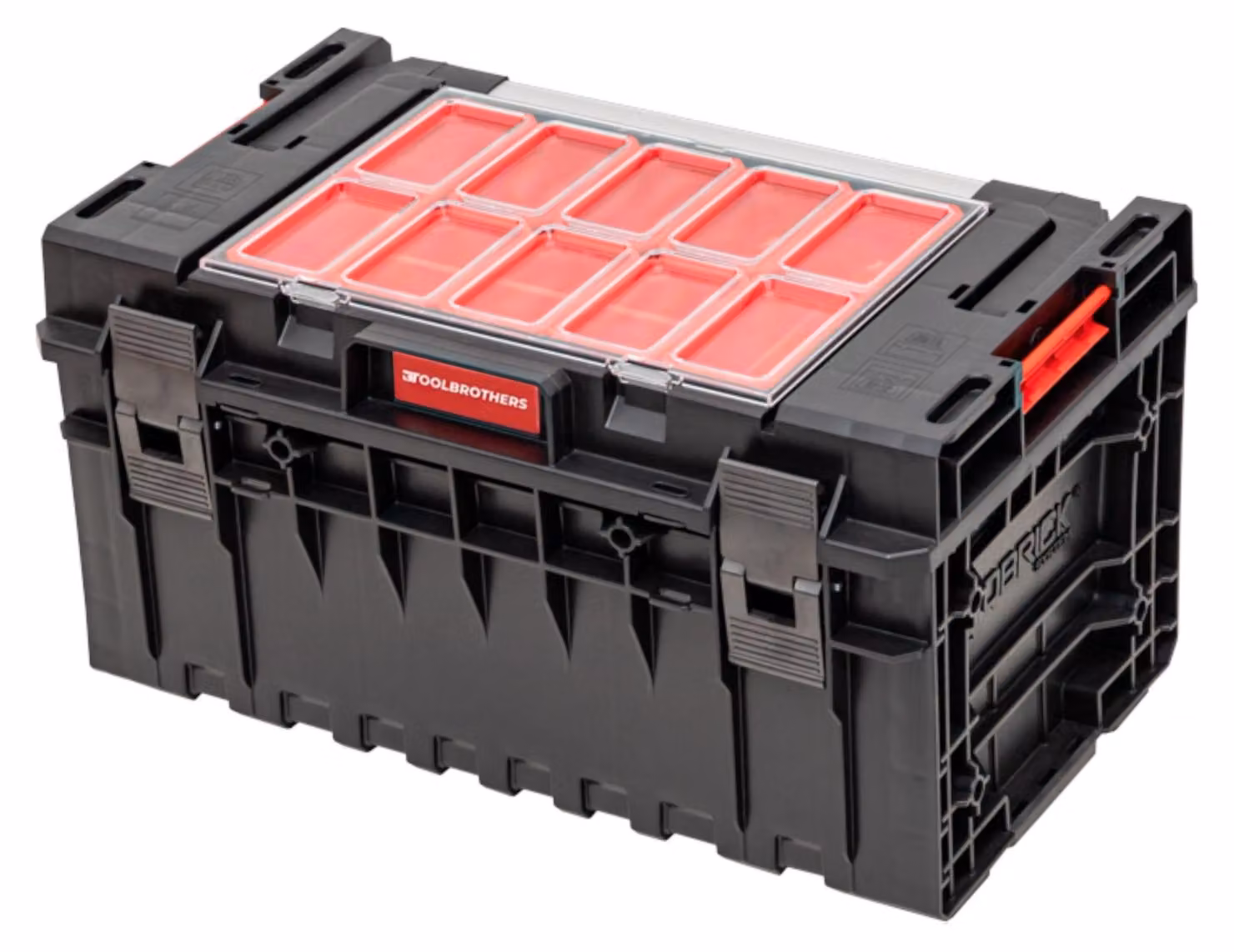 Toolbrothers RHINO XXL Valigia portautensili ECO Handling+ altezza L 38 l IP66 con divisori estraibili + cassette
