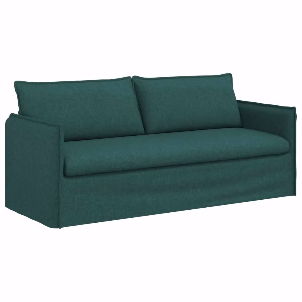 vidaXL Divano Moderno in Tessuto Verde e Nero con Struttura in Metallo L: 196 cm, P: 82 cm, H: 85 cm – 2