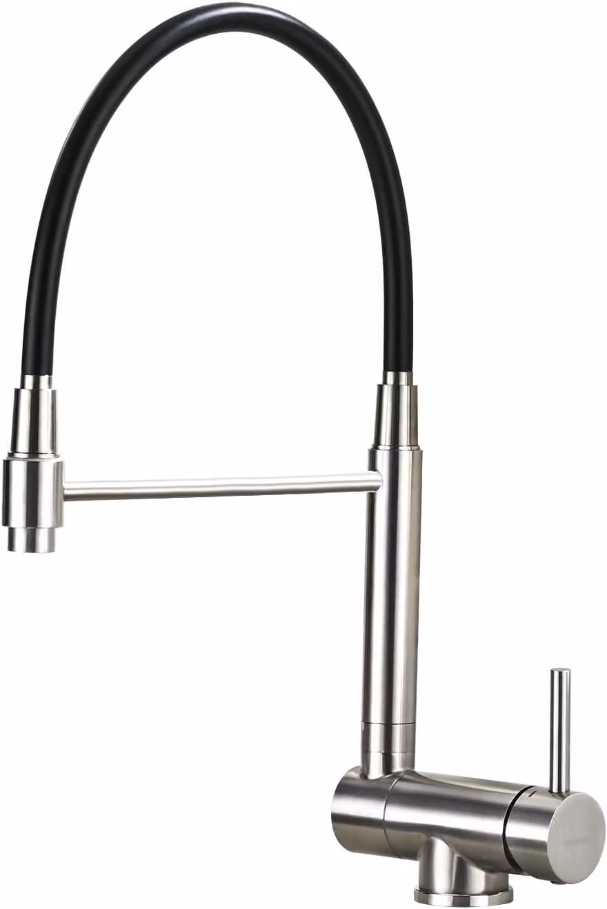 Rubinetto da cucina estraibile, girevole a 360°, in acciaio inossidabile 304, miscelatore monocomando, per la cucina