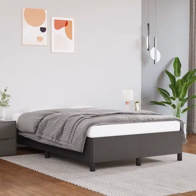 Giroletto-Struttura Letto Grigio 120x200 cm in Similpelle 180389