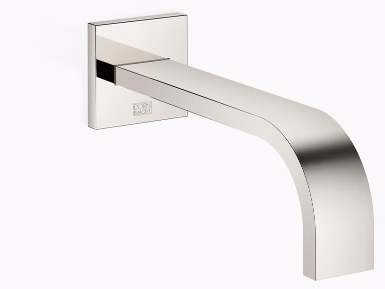 Dornbracht MEM Bec déverseur mural pour lavabos, sans garniture d'écoulement, saillie 200mm, 13800782-08, 13800782-08