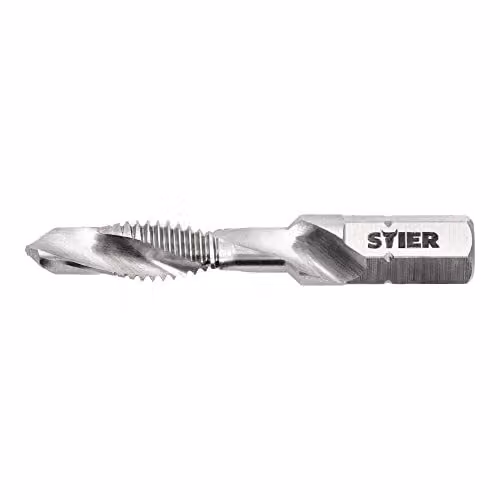 STIER Punta per rubinetto combinata M6 DIN 3126 HSS-G 1/4" codolo esagonale destro Rubinetto a taglio singolo per foro passante