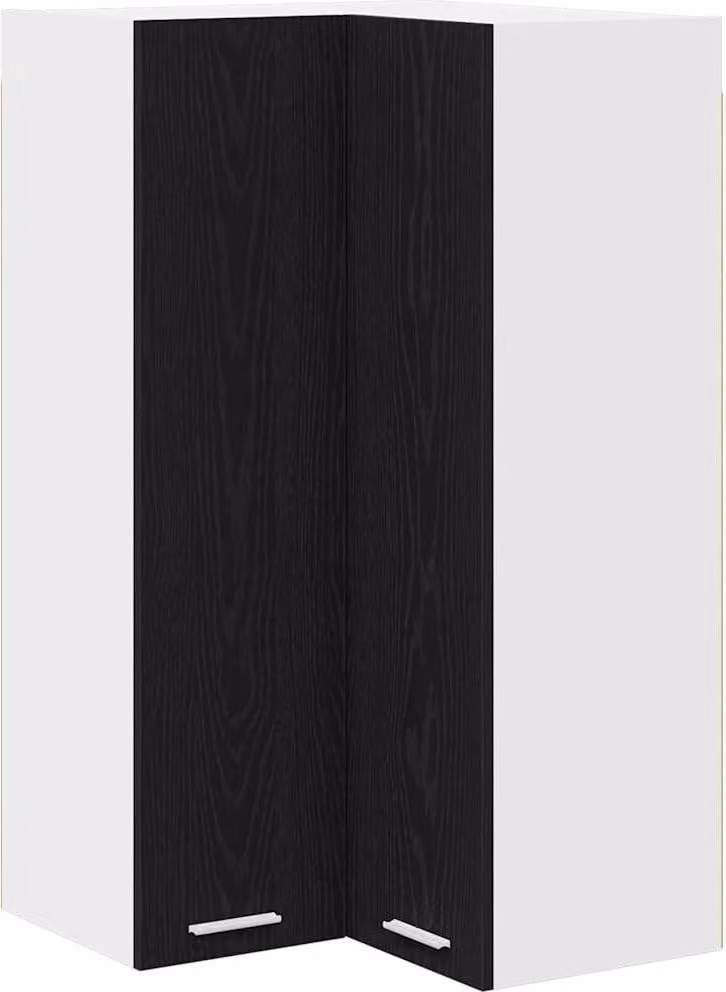 Armadio pensile con porta Rovere Nero e Bianco 57 x 57 x 100 cm
