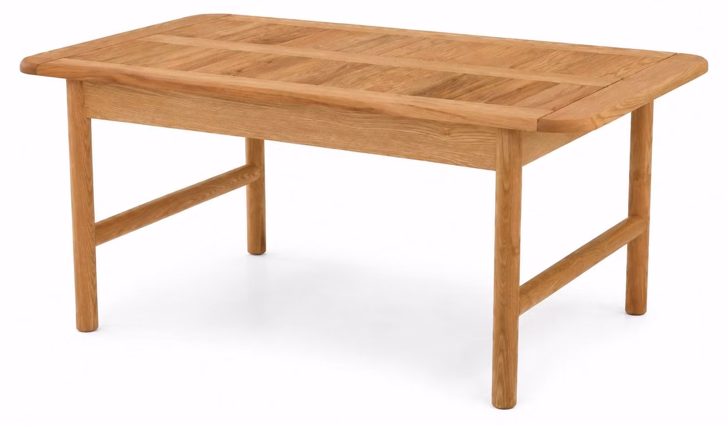 Gartentisch Modern Naturholz Beige Braun Rechteckig Robust Terrasse