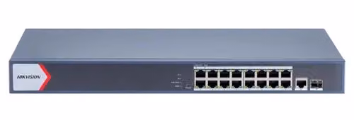 Switch Smart PoE Hikvision DS-3E1518P-EI/M con 16 porte Gigabit, Grigio – 2