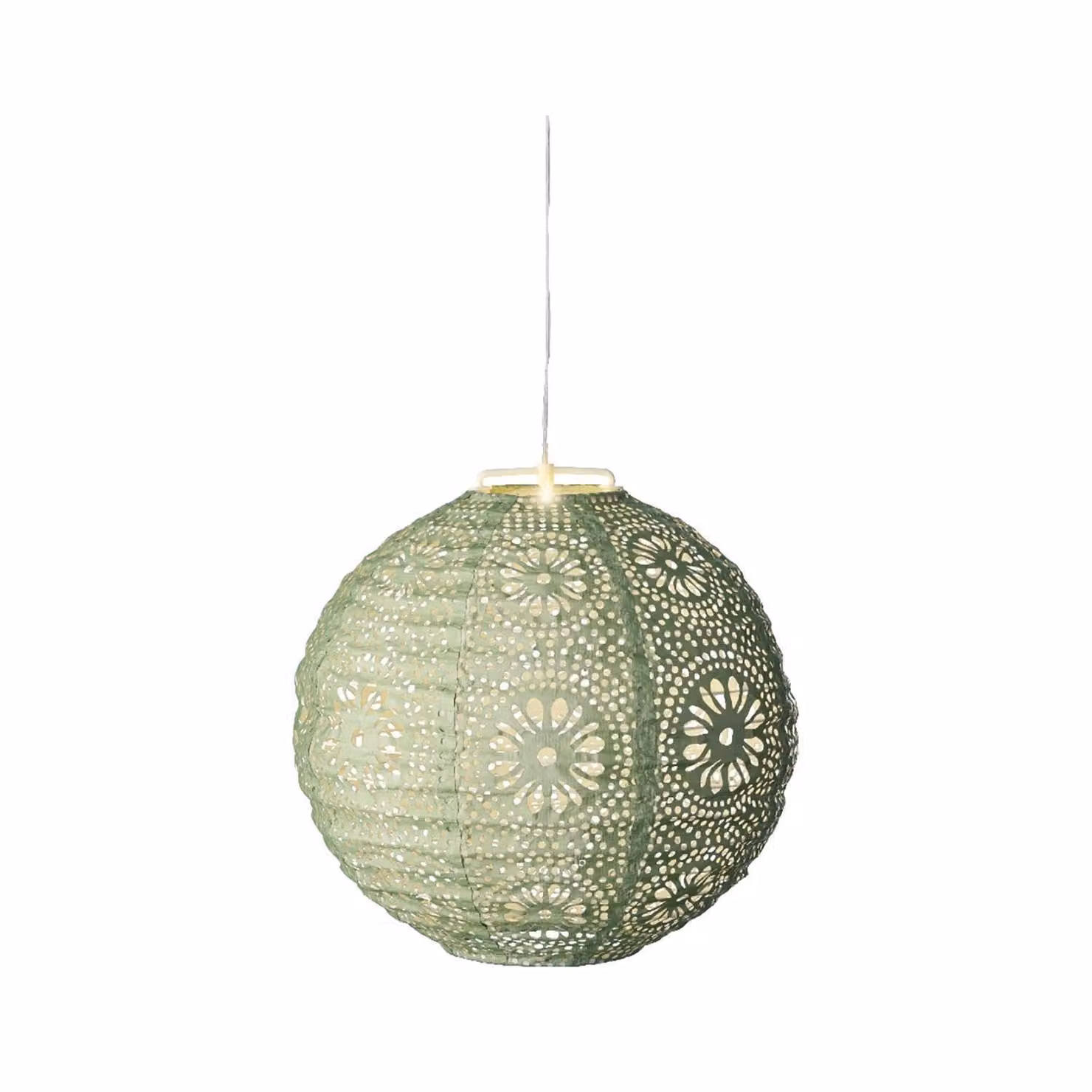 Lanterna solare a LED - 25 x 23 cm - Verde - Plastica