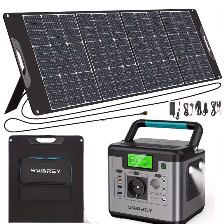 Centralina portatile - Generatore mobile - Alimentatore di emergenza - Batteria per campeggio - Generatore solare