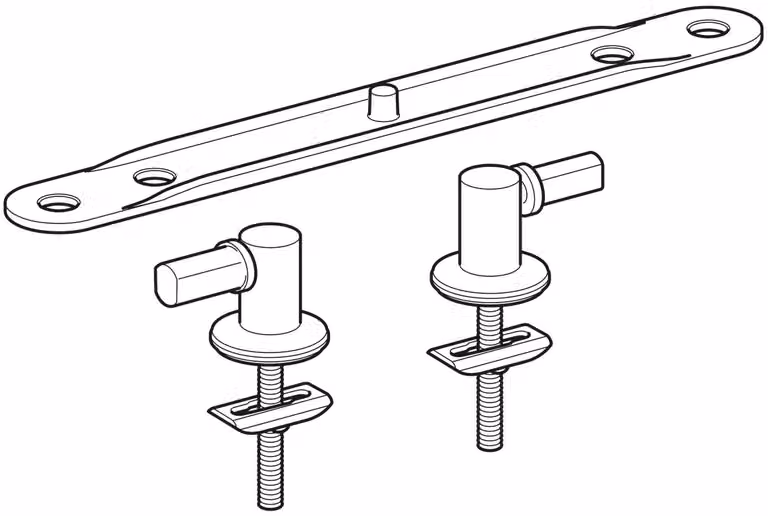 Cerniere Geberit in acciaio inox adatte a 573015, 573075 e 576300