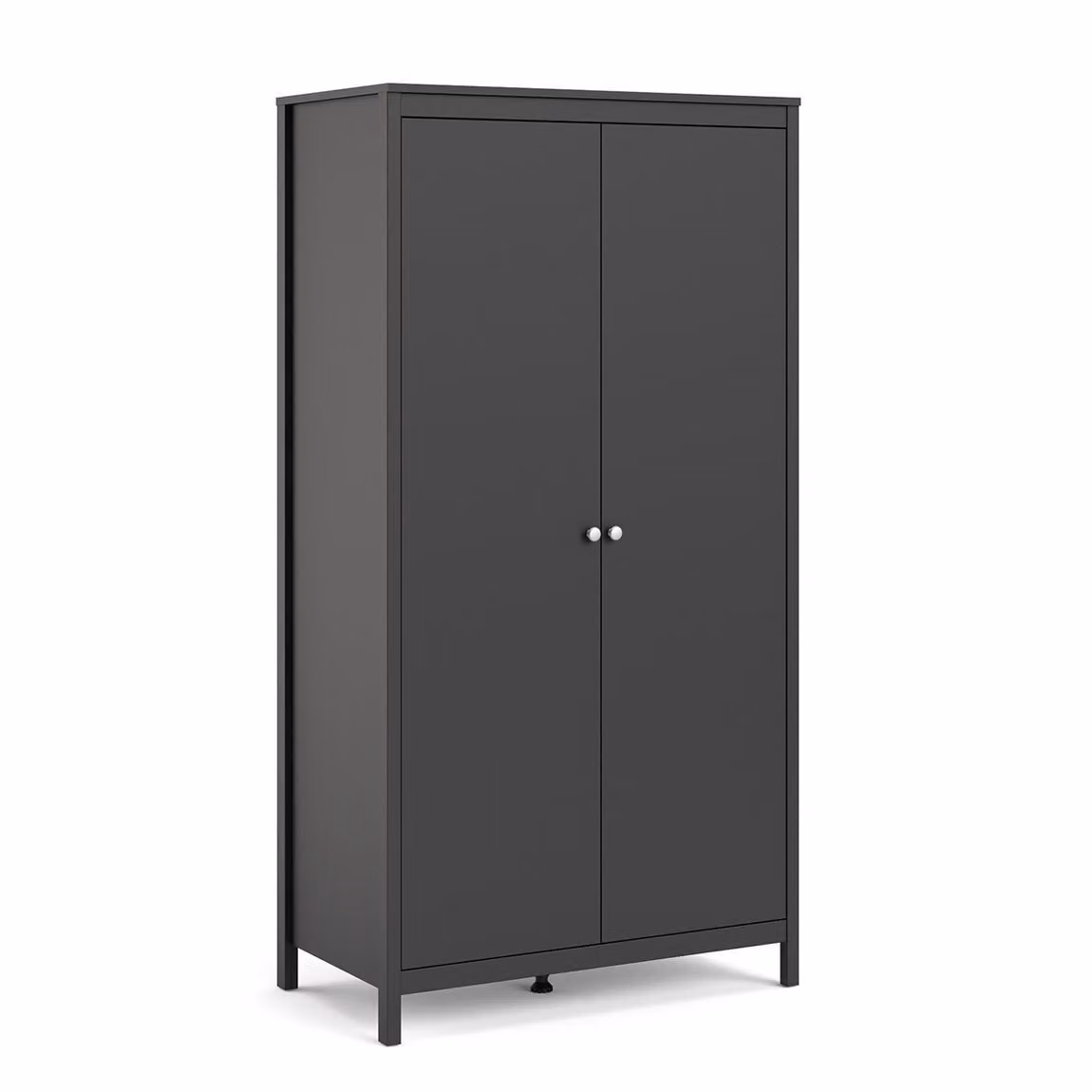Armadio Madrid, colore nero opaco