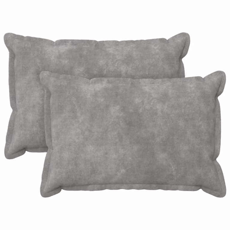 vidaXL Cuscino HOUTEN 2 pz Grigio Chiaro Fleece in microfibra