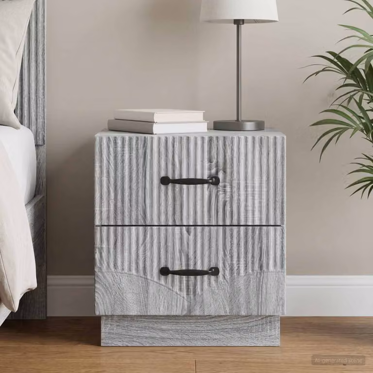 vidaXL Armadio da Notte con Cassetto Grigio Sonoma L 43 cm, P 34,5 cm, H 44,5 cm