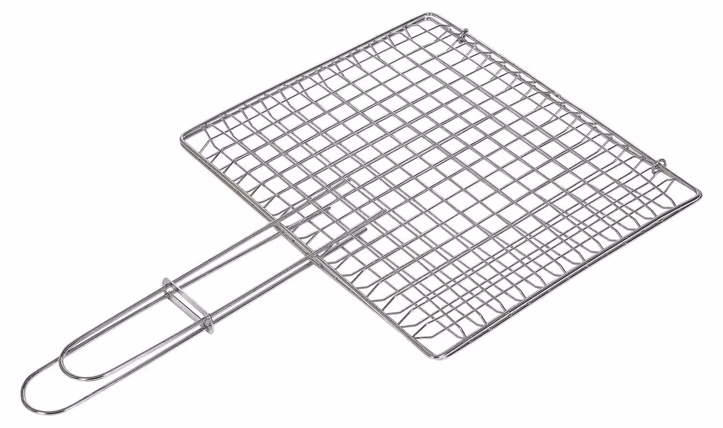 Griglia curva per carne o pesce, dimensioni 40 x 45 cm