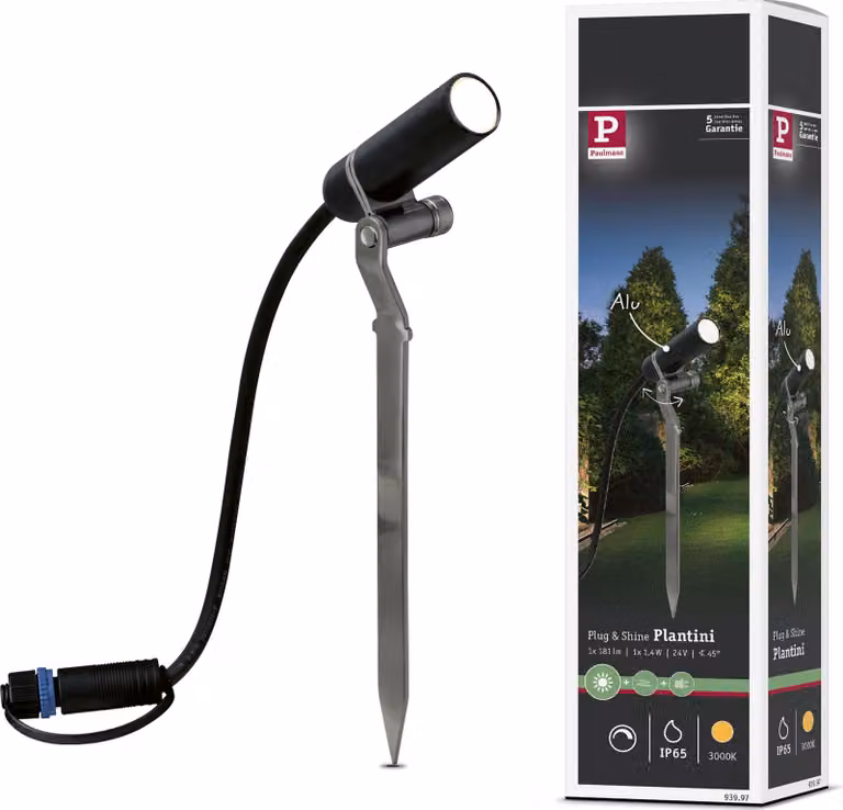 Paulmann Plug & Shine LED Gartenstrahler Plantini Einzelspot