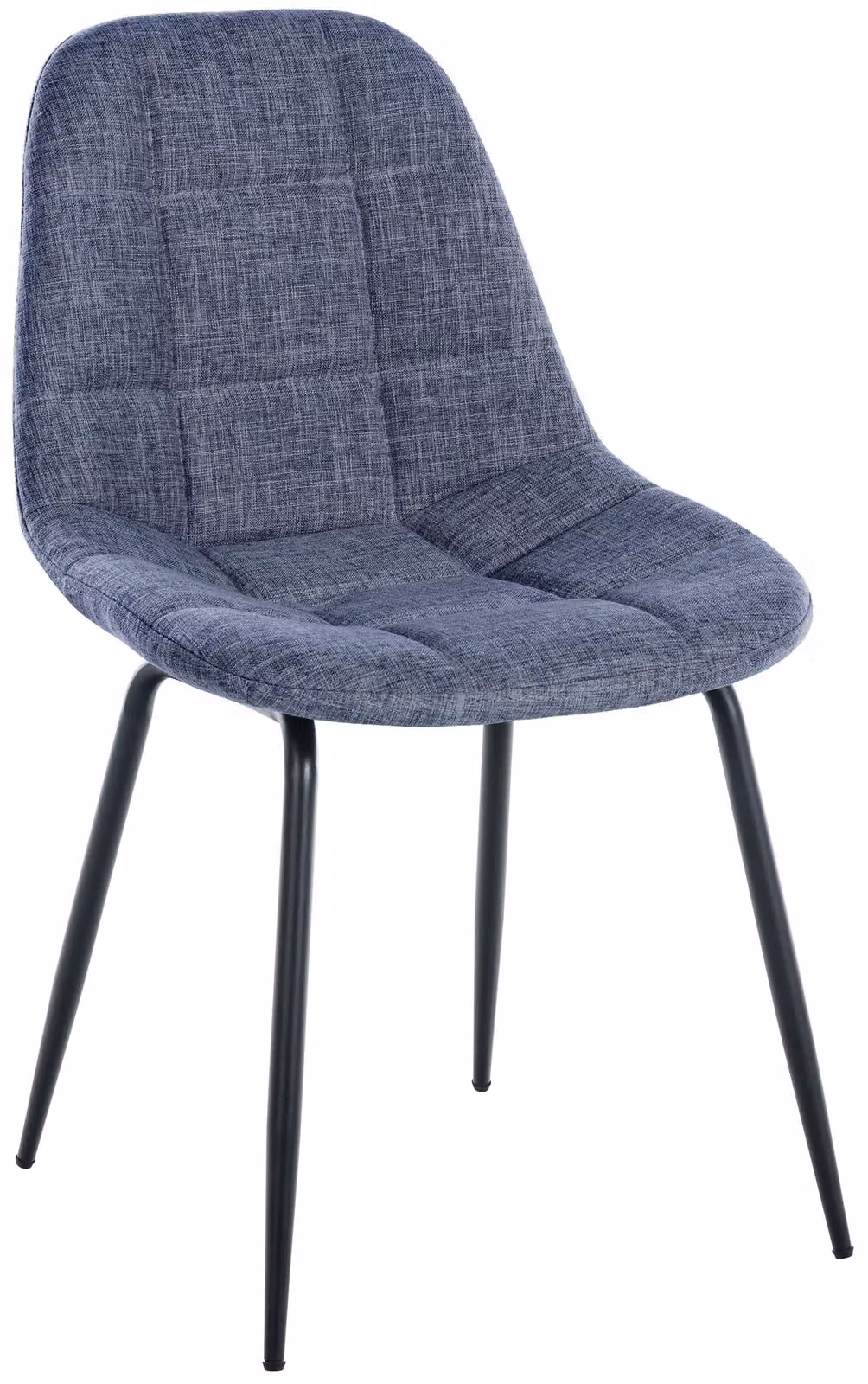 Sedia CLP Tom, con struttura in metallo e imbottitura di alta qualità, colore blu. Materiale: tessuto