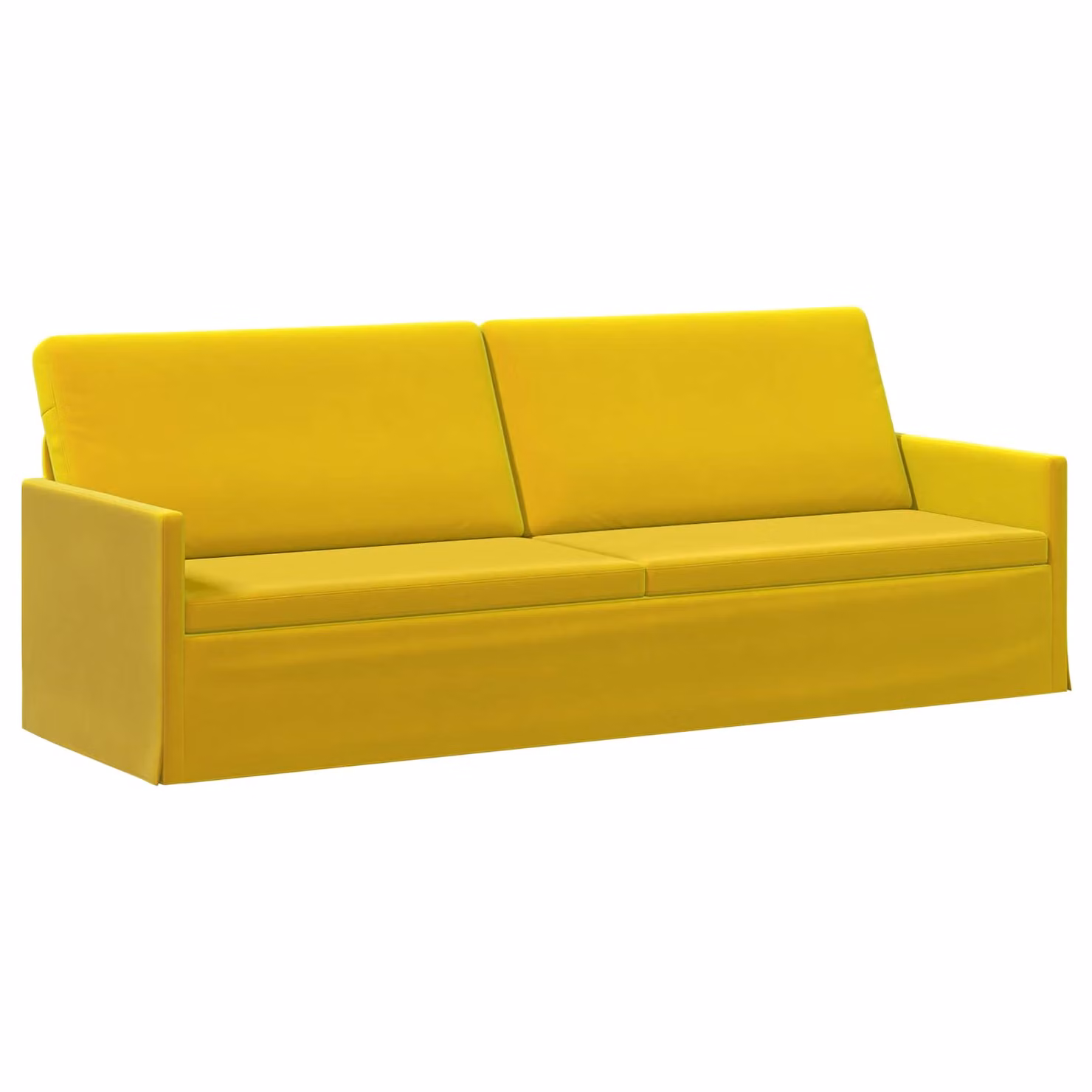 Divano a 3 posti vidaXL in velluto giallo con struttura in metallo per il tuo soggiorno L/P/H: 220 x 81 x 82 cm