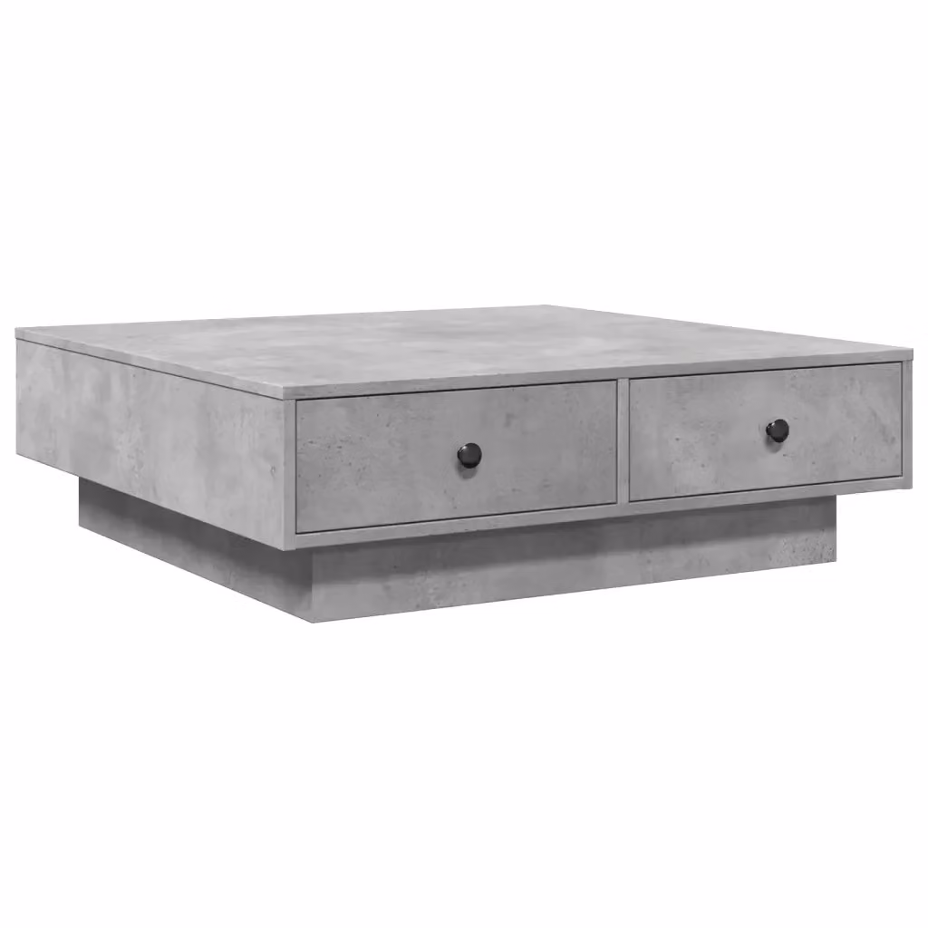 Tavolino da salotto quadrato vidaXL in stile industriale grigio con piano in legno e struttura in metallo L/P/H: 90 x 90 x 28 cm – 2