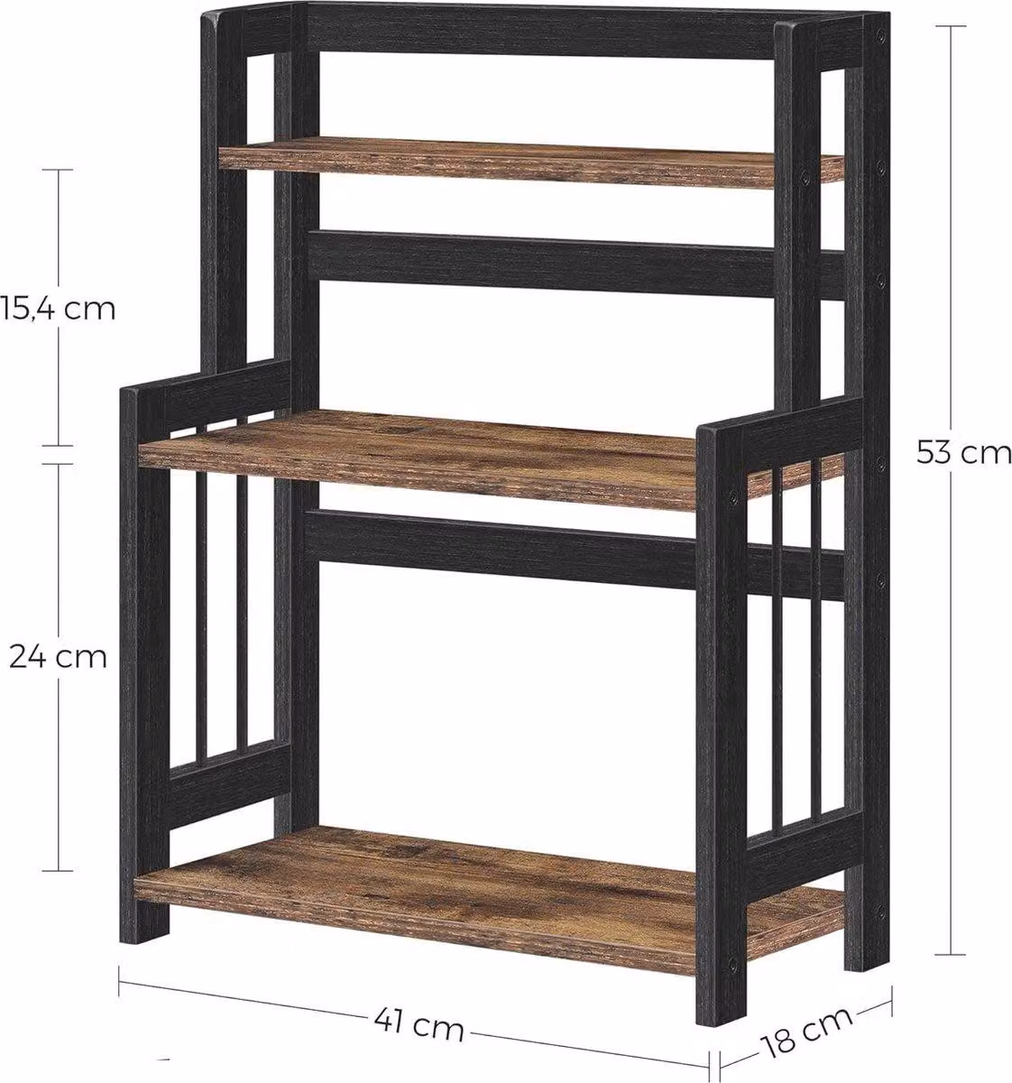 Scaffale a 3 livelli per erbe aromatiche, ideale per cucina, sala da pranzo e ufficio - Scaffale portaoggetti in bambù