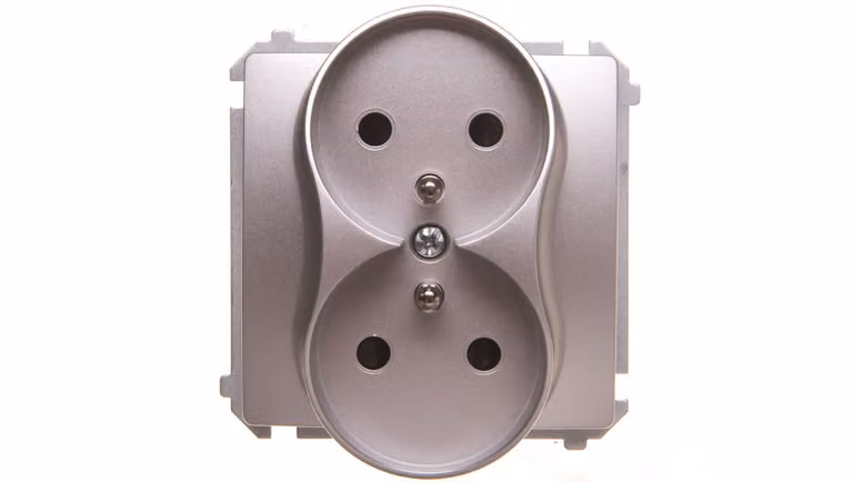 Contatto Simon BMGZ2MZ.01/43, Argento, Plastica, IP20, 250 V, 75 mm, 45 mm