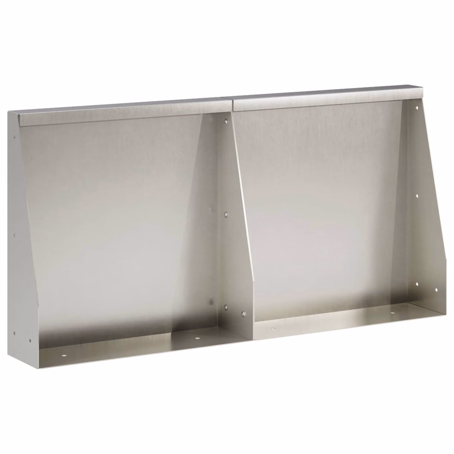 Set di 2 pezzi di aiuole rialzate vidaXL in acciaio inox argento, L 40 cm x P 12 cm x H 50 cm