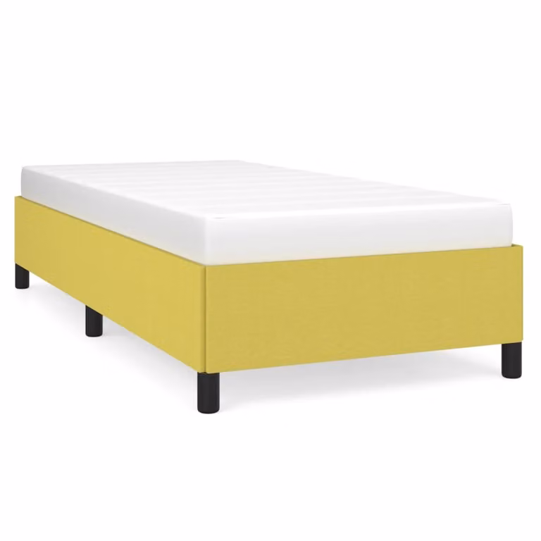 Struttura letto senza materasso in tessuto verde 100x200 cm