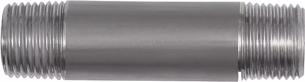 Nipplo doppio Riegler per tubi, R 3/8, lunghezza 80 mm, acciaio inox 1.4571