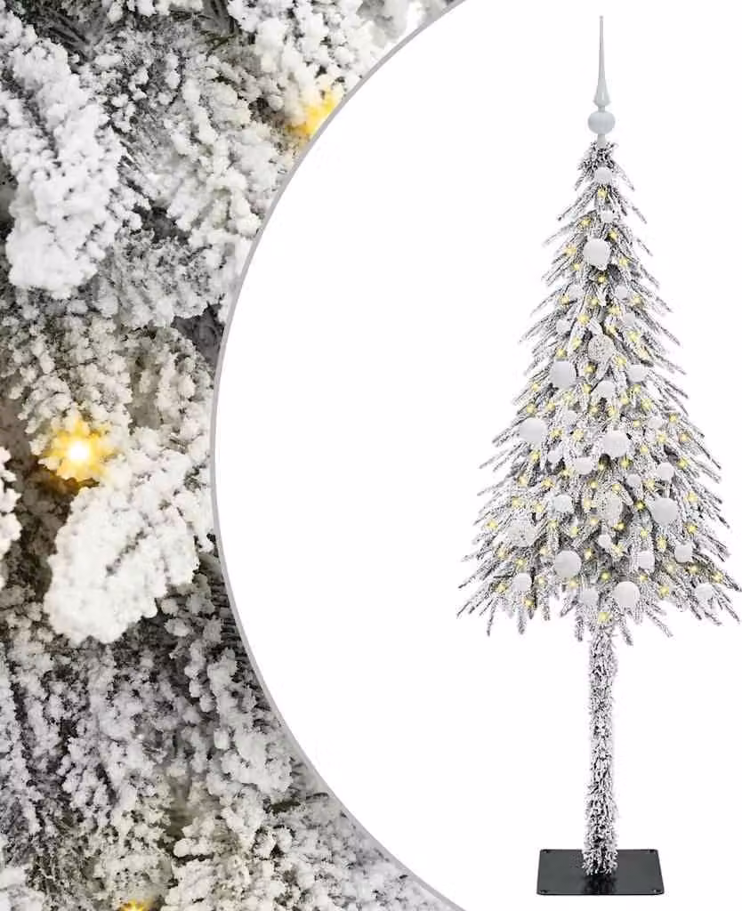 vidaXL Albero di Natale con 150 LED bianchi 150 cm PE e acciaio