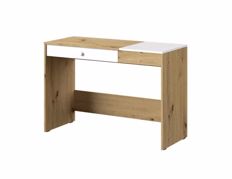 Scrivania CHIMA - rovere artisan / bianco