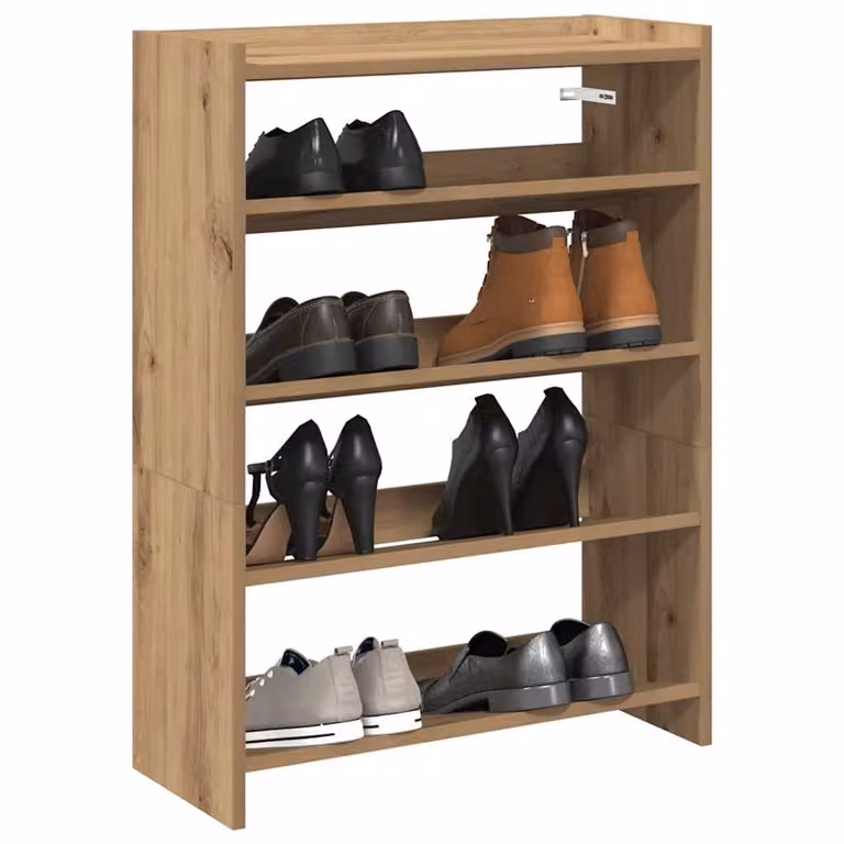 Scarpiera moderna da parete vidaXL in legno e MDF marrone L: 60 cm, P: 25 cm, H: 81 cm