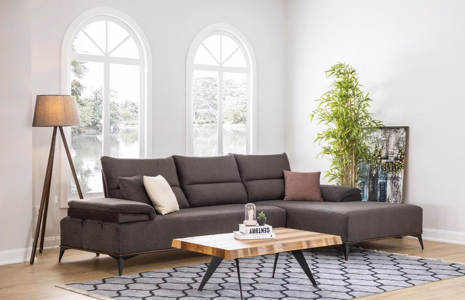 Ecksofa L-Form Sofa Couch Design Couchen Polster Textil Eck Garnitur