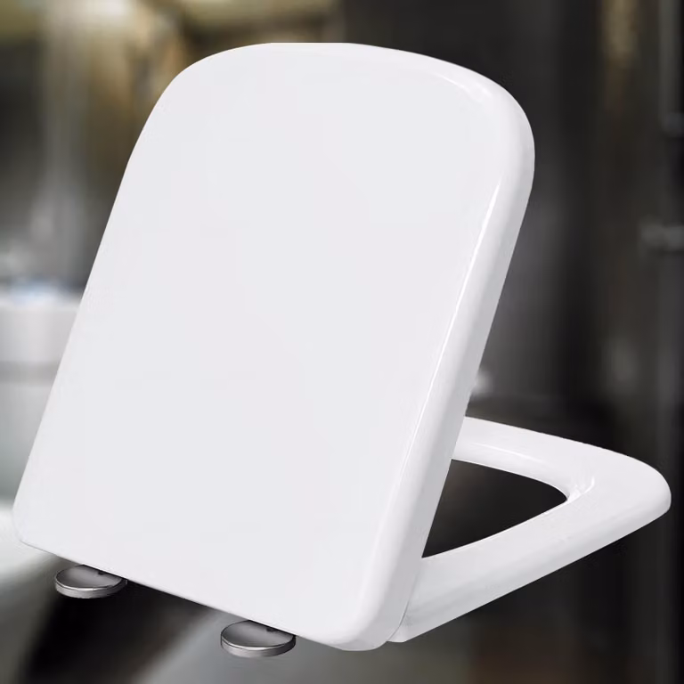 Copriwater Duroplast – Chiusura automatica, bianco, 34 x 45 cm
