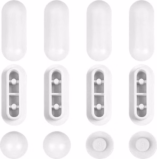 Cuscinetti ammortizzatori per sedili WC, 12 pezzi, ricambi per coperchi WC, cuscinetti bianchi in gomma Supporti per coperchi WC, 12 pezzi, ricambi per coperchi WC, cuscinetti bianchi in gomma, supporti per coperchi WC, ideali per casa, ufficio e hotel