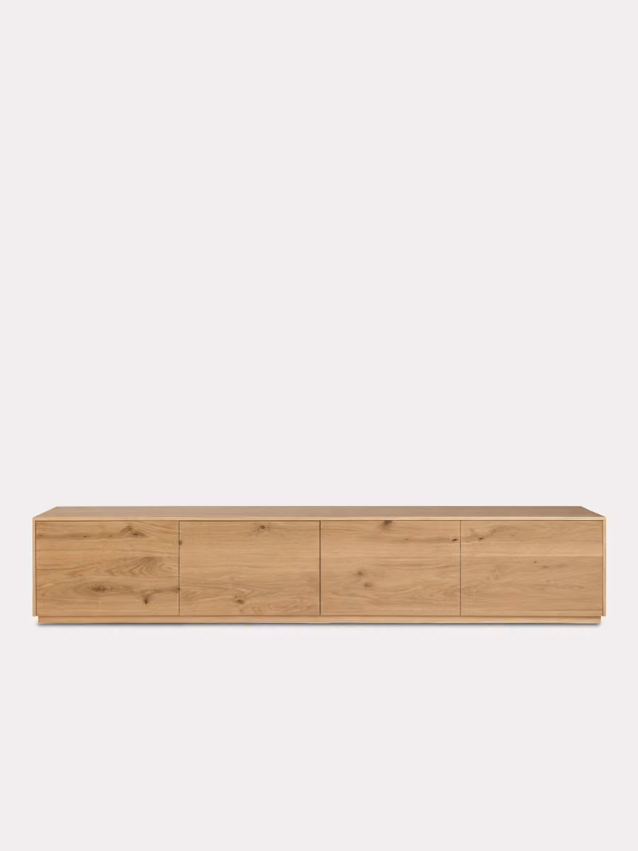 Mobile TV Unite 240 Kenay Home in impiallacciato rovere nodoso color beige e marrone – 2
