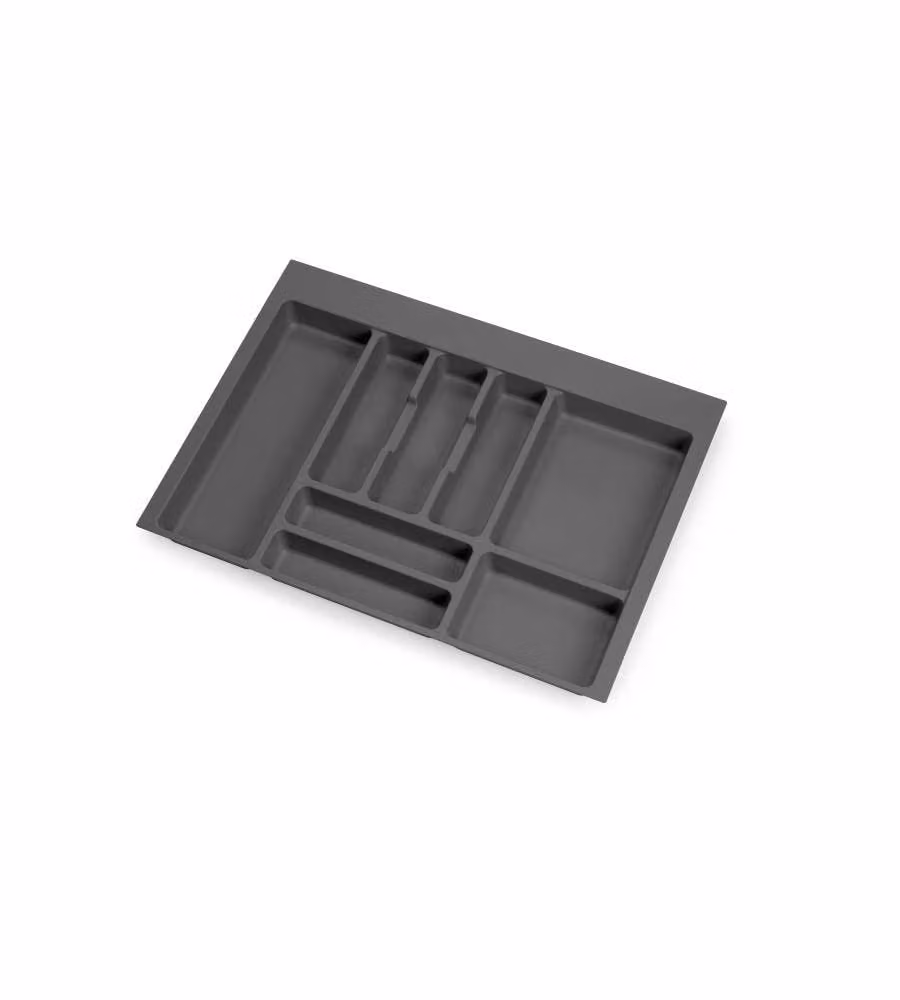 Portaposate Optima per cassetto da cucina Vertex/Concept 500, modulo 700 mm, Spalle 16mm, Plastica, grigio antracite