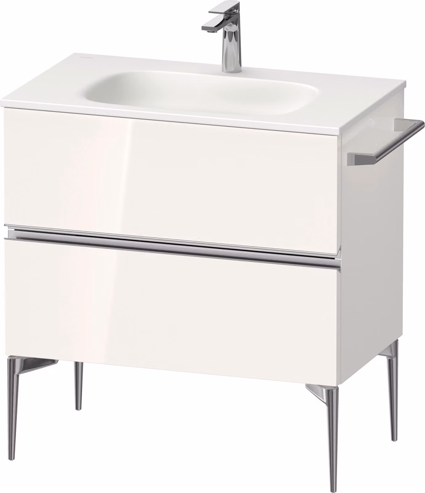 Duravit Sivida bâti-support pour lavabo, 2 tiroirs, poignée profilée chromée, 810x477x592mm, pour Sivida, SV4651010220000, SV4651010220000
