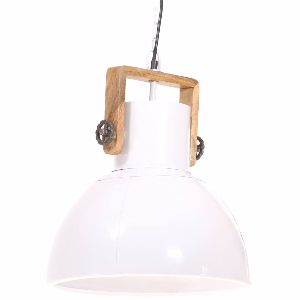 Lampada a Sospensione Industriale 25 W Bianca Rotonda 40 cm E27