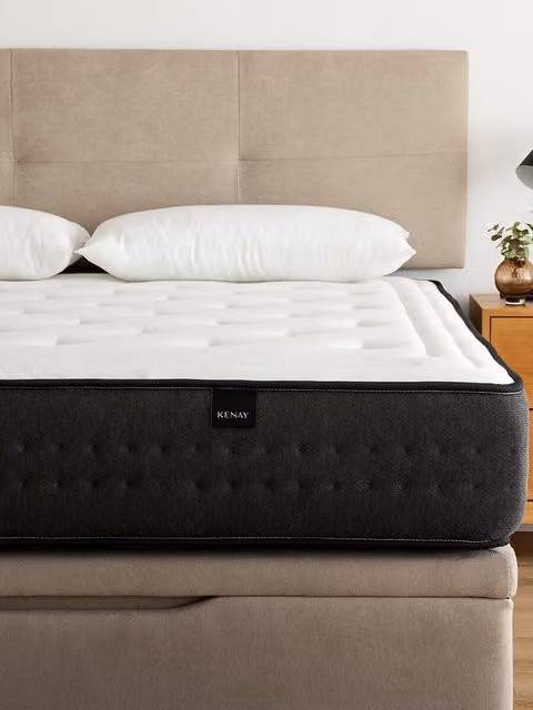 Materasso Eco-Box Kenay Home con molle pocket, colore bianco, L: 150 cm x P: 190 cm – 1