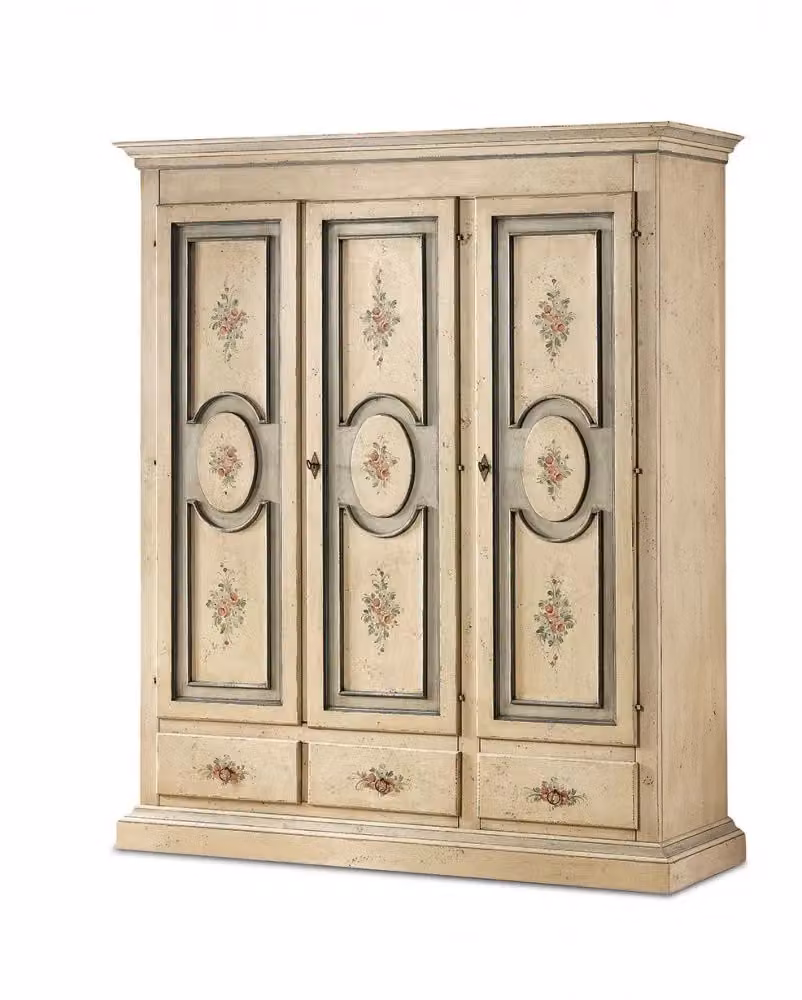 Armadio 3 porte in legno stile shabby chic avorio Mobili 2G L/P/H: 184 x 60 x 217 cm – 3