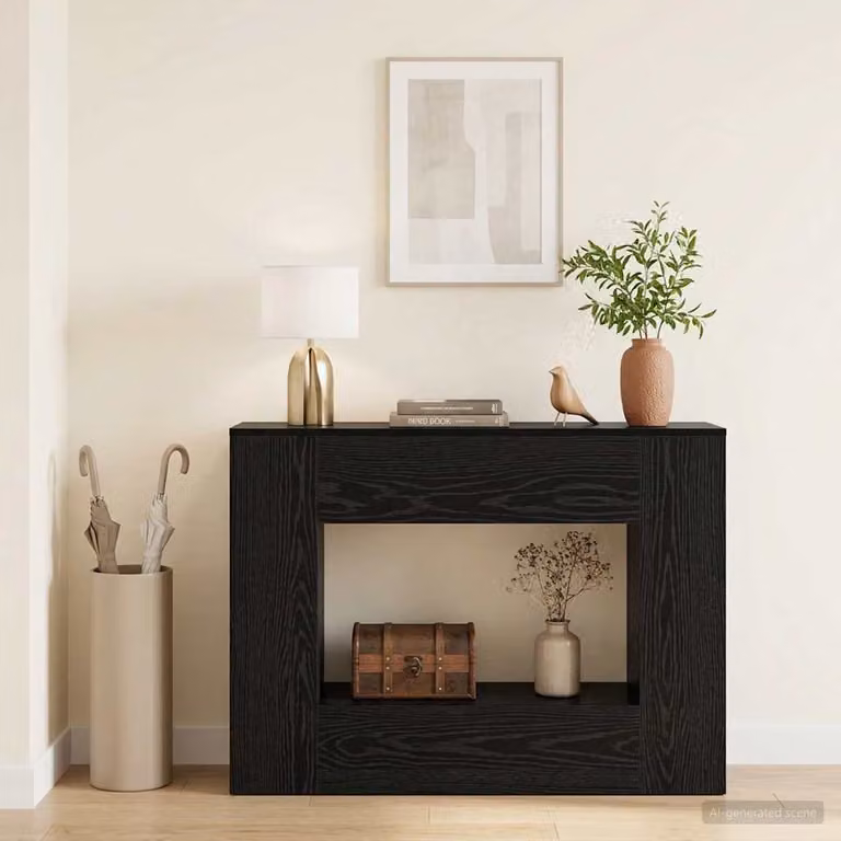 Mobile moderno vidaXL in rovere nero L: 101 cm, P: 30 cm, H: 74 cm