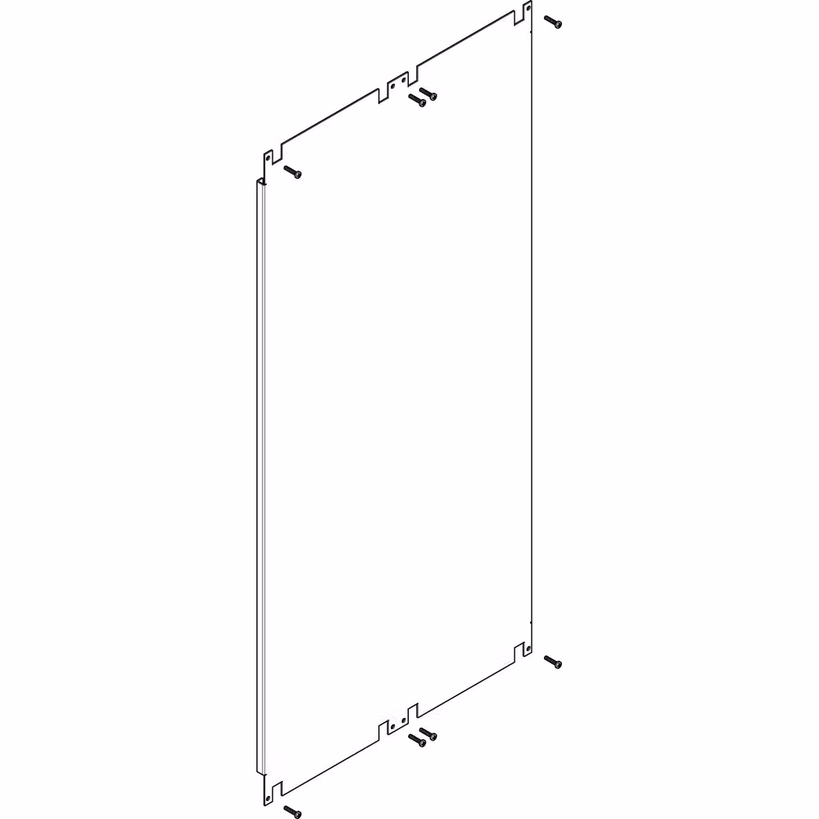 Pannello di montaggio ABN a 2 scomparti, larghezza standard, altezza 7 PMF270N