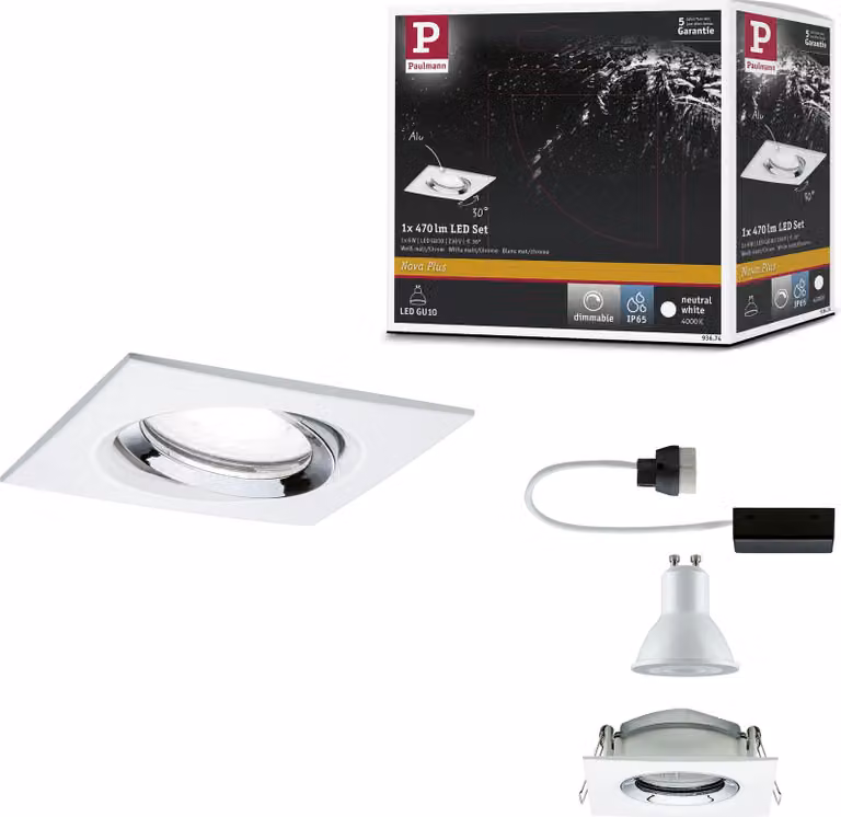 Paulmann Lampada da incasso LED Nova Plus orientabile a luce singola