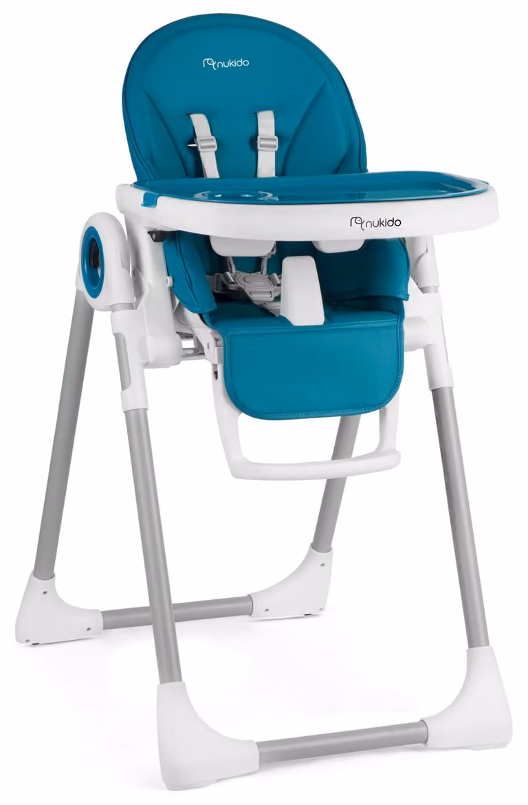 Sedia da pranzo per bambini con tavolino, lettino Belo blu scuro