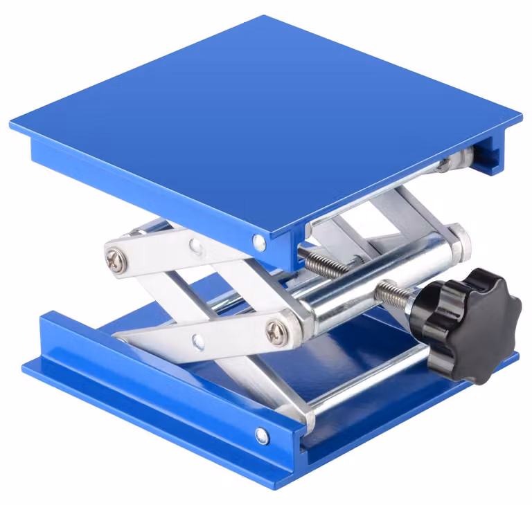 Sollevatore per carichi, dimensioni 100x100 mm, alluminio, capacità 5 kg, corsa da 45 a 140 mm