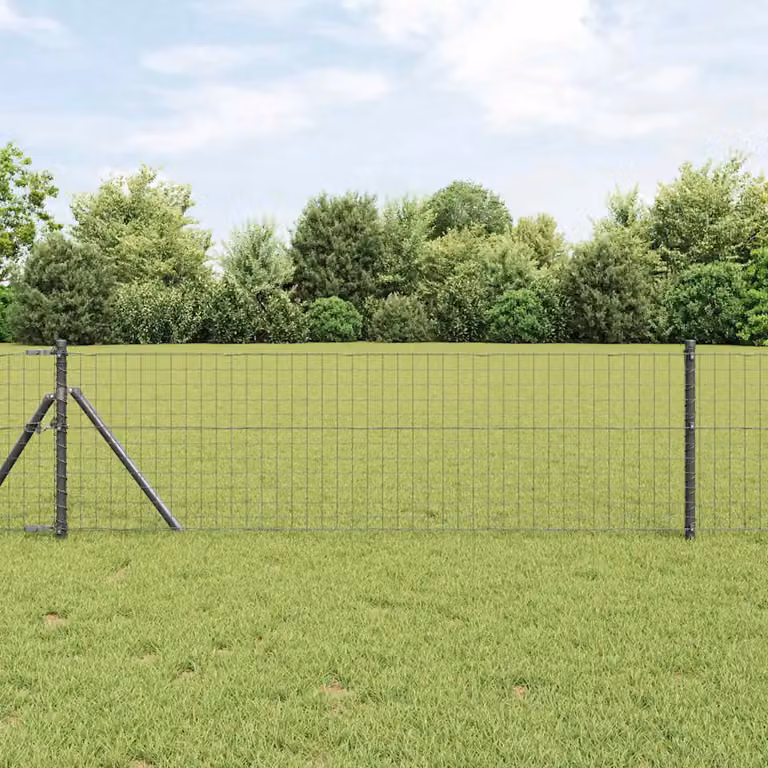 Set di 52 pali per recinzione interrati vidaXL, colore grigio, L/P/H: 3,2 x 3,2 x 100 cm
