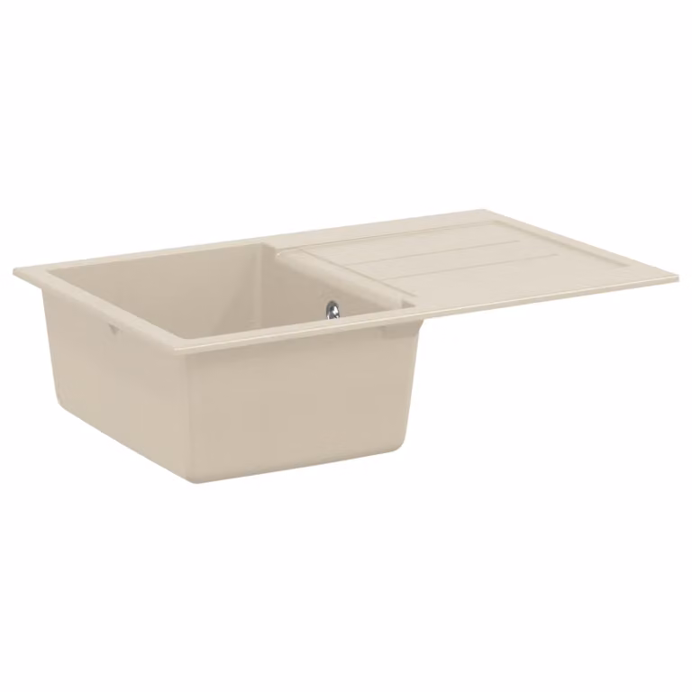 Lavello vidaXL in quarzo e resina colore beige L: 78 cm, P: 50 cm