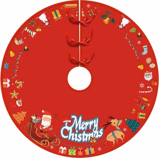 Decorazioni per l'albero di Natale, gonna per albero di Natale da 150 cm, decorazioni per la casa, ornamento per la base dell'albero